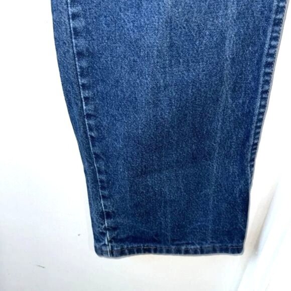 Wrangler 36x32 Mens Blue Denim Jeans 100% Cotton Straight Fit - Picture 7 of 10